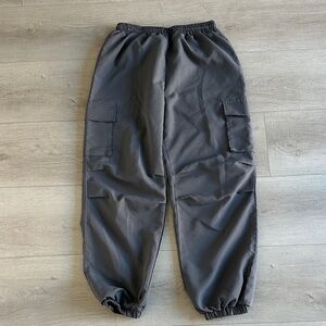 Gray Cargo Jogger Pants